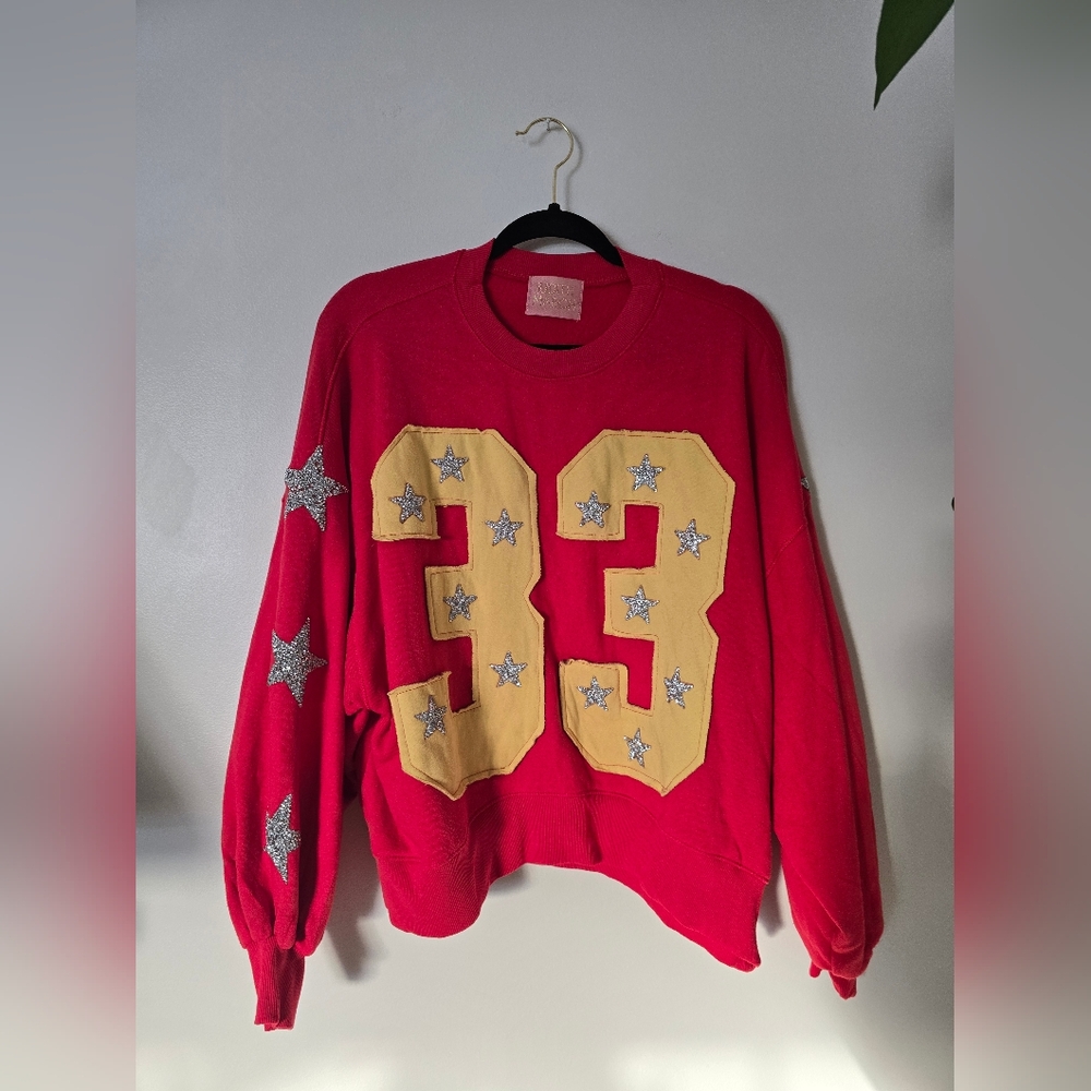 Judith March Custom "33" Sweatshirt Perfect For Your Birthday! Size S/ M In red